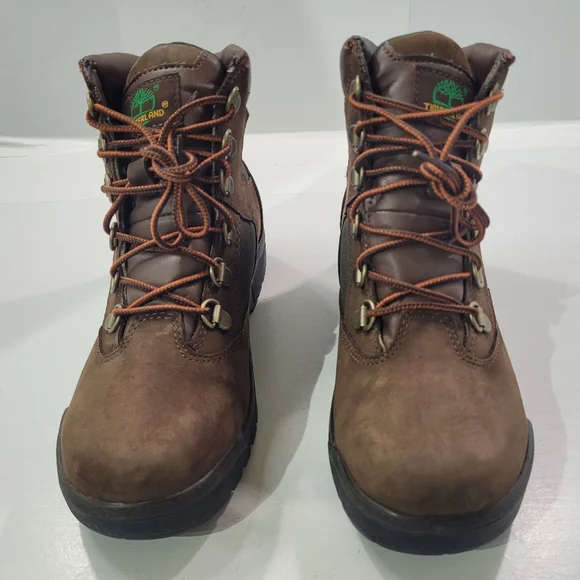 TIMBERLAND BIG KIDS BEEF BROCCOLI 6" FIELD BOOTS SIZE 4 BROWN/OLIVE - Picture 4 of 14